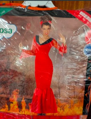 Disfraz de Diabla Vampiresa Rojo