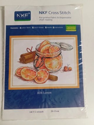 Kit de Punto de Cruz NKF J436 Lemon