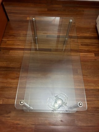 Mesa de centro de cristal