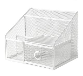 Organizador de Escritorio Metálico Blanco