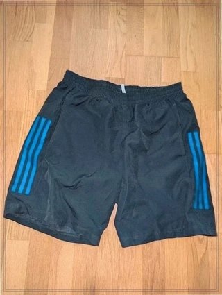 Pantalón Corto Adidas Climalite Negro Azul - M