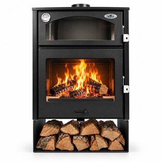 Estufa de leña con horno inox Aston 0021SAN