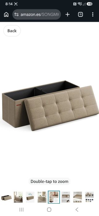 2x Banco Almacenaje SONGMICS Beige