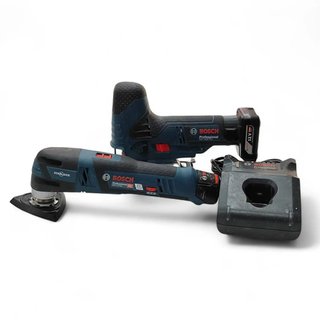 KIT BOSCH CALADORA GST 10.8 V-LI + MULTIHERRAMIENTA GOP 12V-28 + CARGADOR