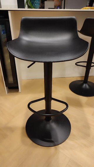 Taburete Hidráulico Negro