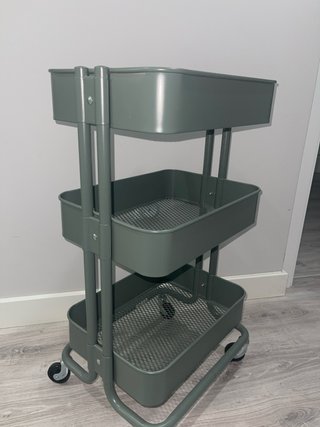 Carrito Auxiliar de Metal Verde ikea