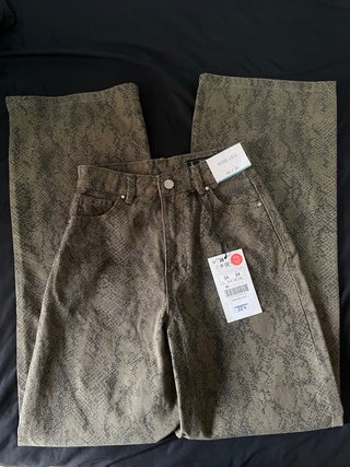 Pantalones Wide Leg Estampado Serpiente