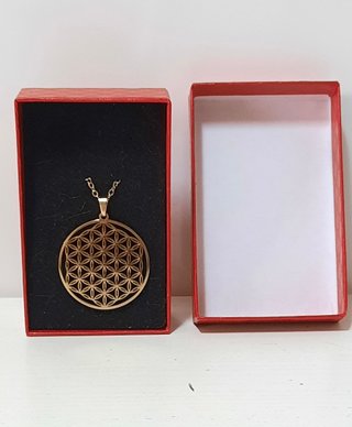 Colgante Flor de la Vida con Cadena-3,2 cm x 3 cm