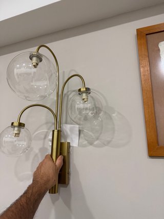 Aplique de pared con tres esferas
