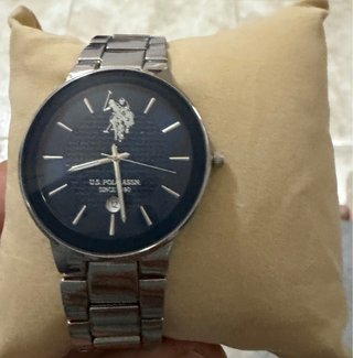Reloj U.S. POLO ASSN. Negro y Plateado