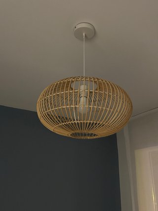 Lámpara de techo de mimbre de Maison du Monde