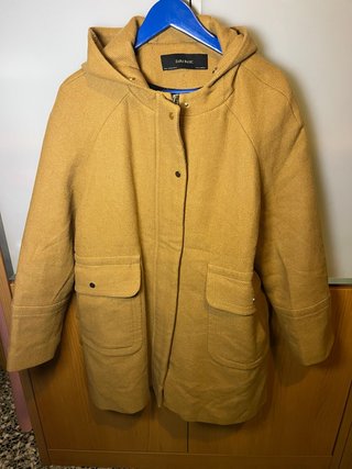 Abrigo Zara Basic Amarillo Talla L