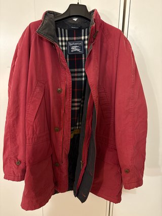 Chaqueta de campo Burberry roja