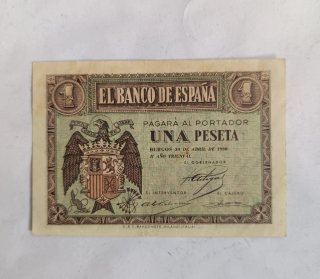 Billete 1 Peseta 1938