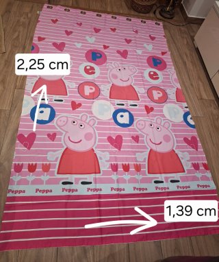 Juego de Cortinas Infantil Peppa Pig
