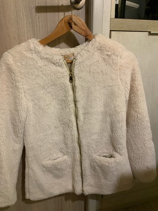Chaqueta de pelo beige