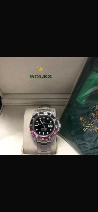 Reloj Submariner Date Negro y Rosa