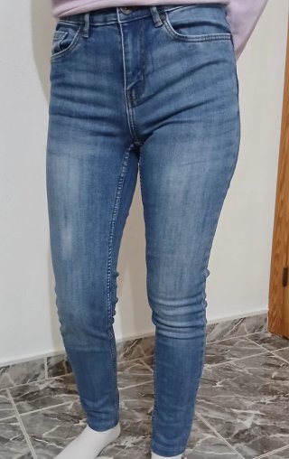 Pantalón Vaquero Pitillo Azul