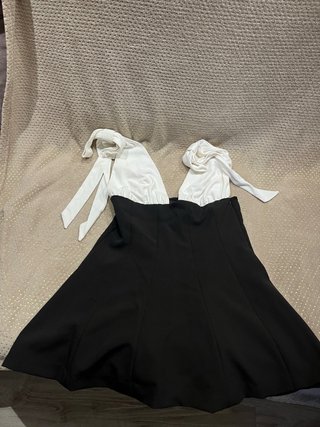 Vestido de fiesta Zara bicolor