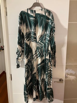 Vestido ZARA estampado palmeras