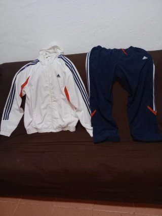 Chándal Adidas Blanco y Azul