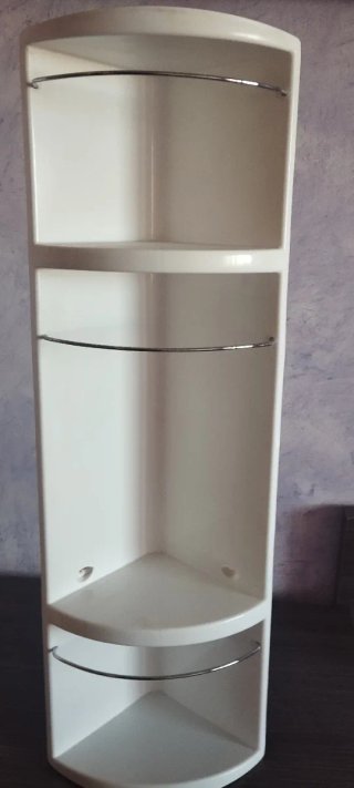 Estantería de baño esquinera blanca