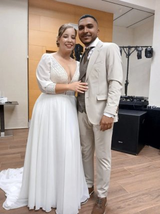 Traje de Novio 4 Piezas Beige