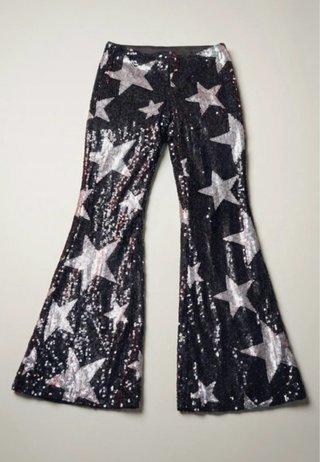 Pantalón de fiesta con lentejuelas y estrellas