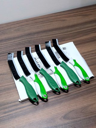 TQRR Pack 6 Escovas Curvas de Limpeza de Juntas