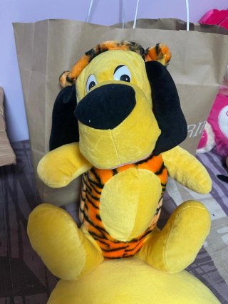Peluche de Perro con Estampado de Tigre