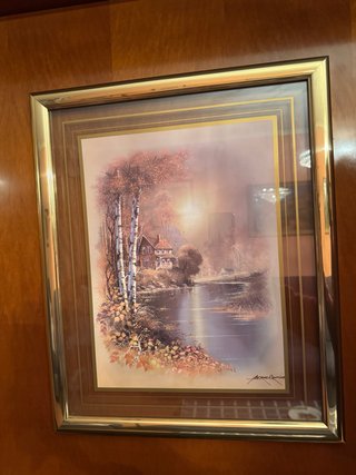 Cuadro de Paisaje con Marco Dorado