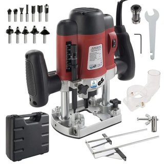Fresadora Arebos 1200W + 12 brocas + maletín