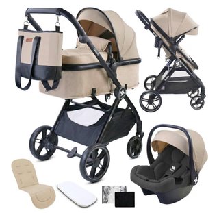 Carrito de Bebé 3 en 1 Twinly Fabuly Beige