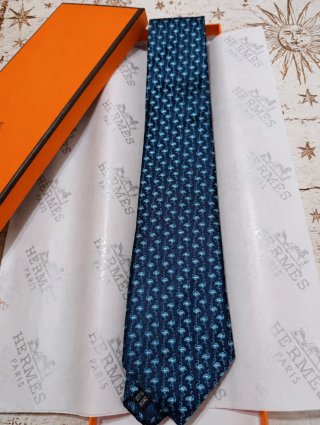 Corbata Hermès Azul