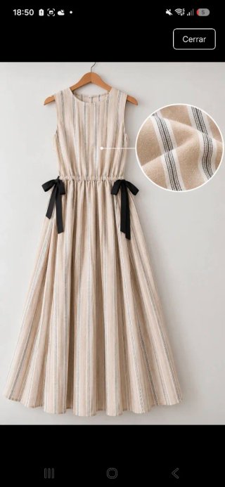 Vestido largo casual a rayas