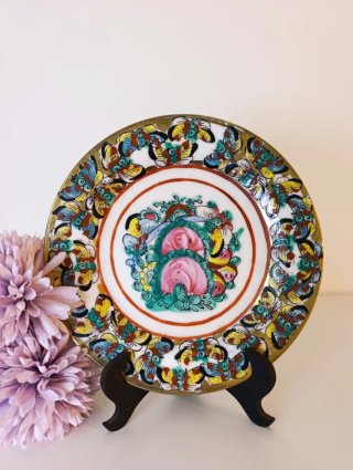 Plato Decorativo Oriental Pintado a Mano en Macau