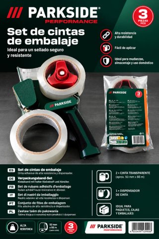 Set de pistola 2 Cintas de Embalaje Parkside