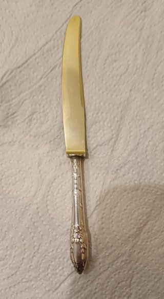 Cuchillo antiguo de plata 800 venta en mano bcn