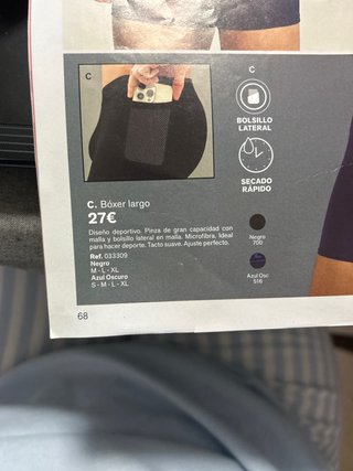 Bóxer largo deportivo con bolsillo