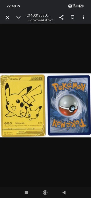 Carta Pokémon Pikachu V 25 Aniversario
