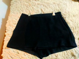 Falda pantalón mini negra