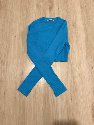Top manga larga azul Pull&Bear