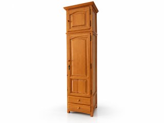 Armario Estrecho de Madera con Altillo