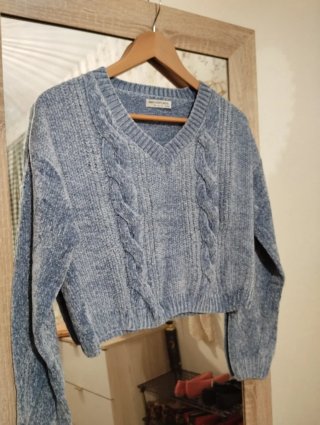 Jersey de punto azul