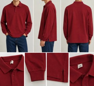 Polo de Manga Larga Rojo Talla M