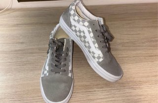 Zapatillas Vans grises de cuadros