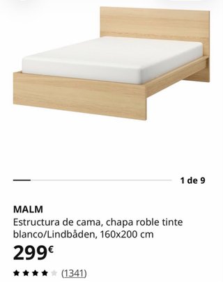 Estructura de Cama IKEA Malm 160x200cm