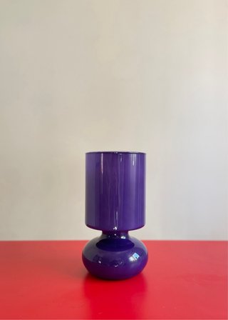 Lámpara Lykta de vidrio soplado morado IKEA  90s