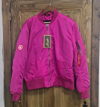 Cazadora moto bomber Bonetti fucsia