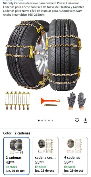 NUEVAS Cadenas de Nieve Universales para Coche
